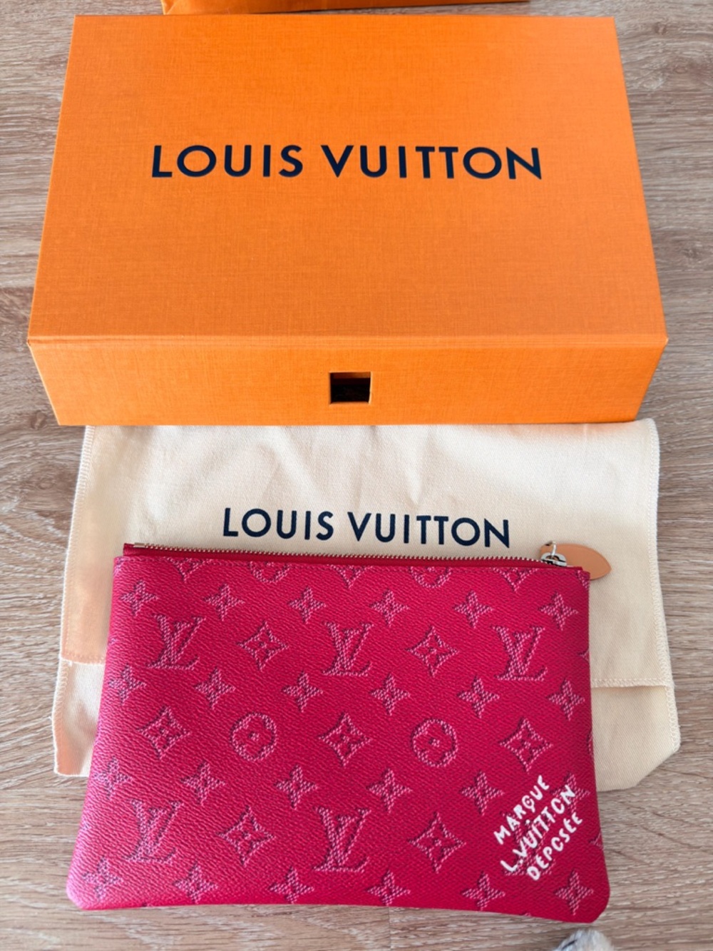 Authentic Louis Vuitton Pink Monogram pouch - Picture 4 of 9